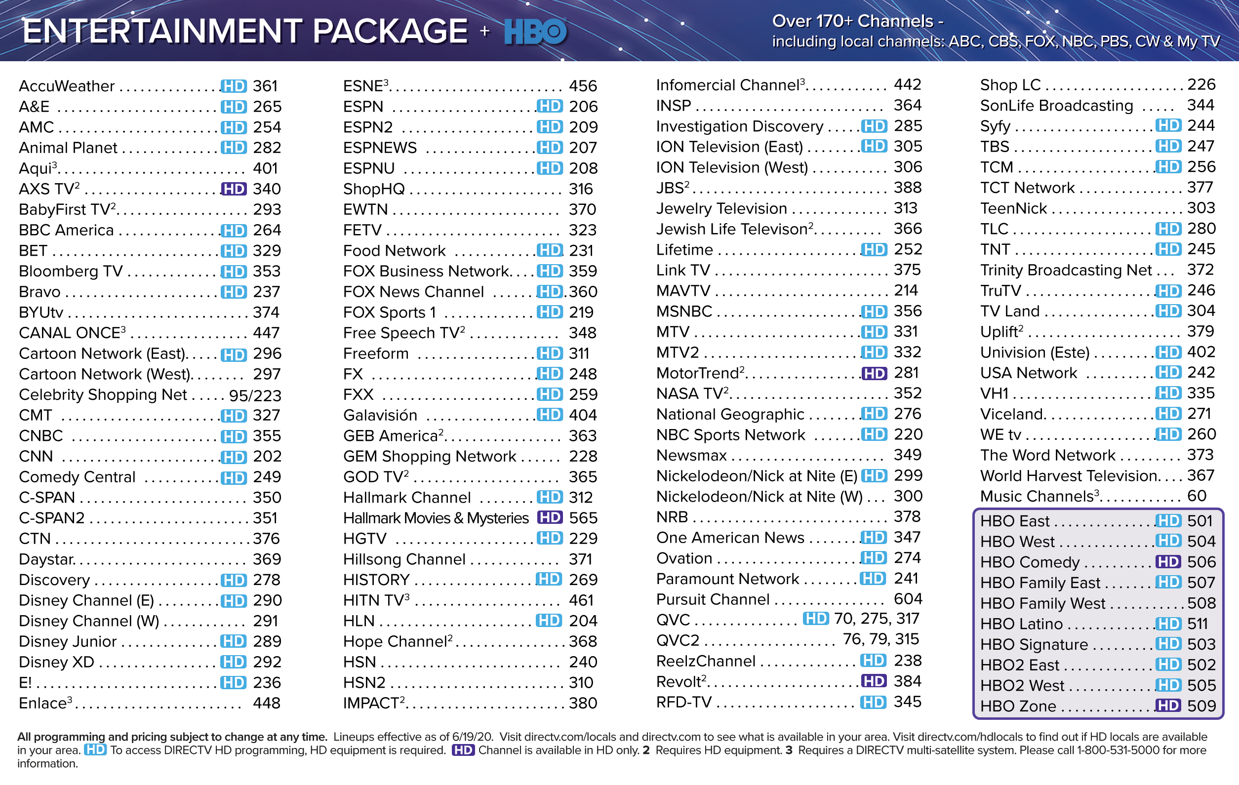 Channel Lineups Stellar Fiber